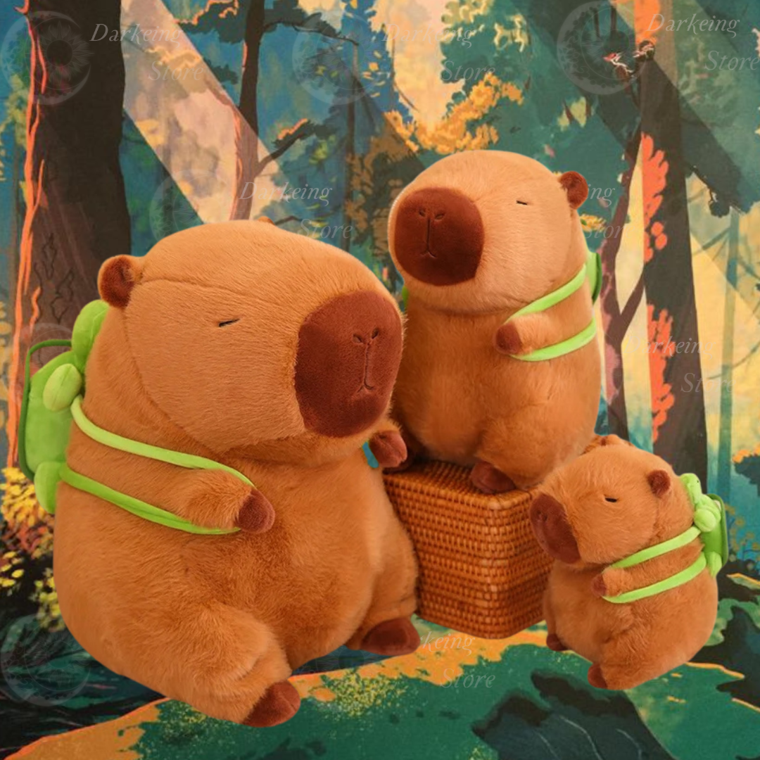 PELUCHE CHIGÜIRE CON MOCHILA DE TORTUGA